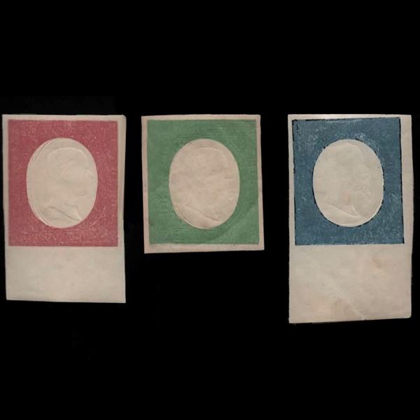 1854 Serie Non emessa. Esemplari nuovi ben marginati. Traccia di linguella assolutamente invisibile. Certificato oro Raybaudi.