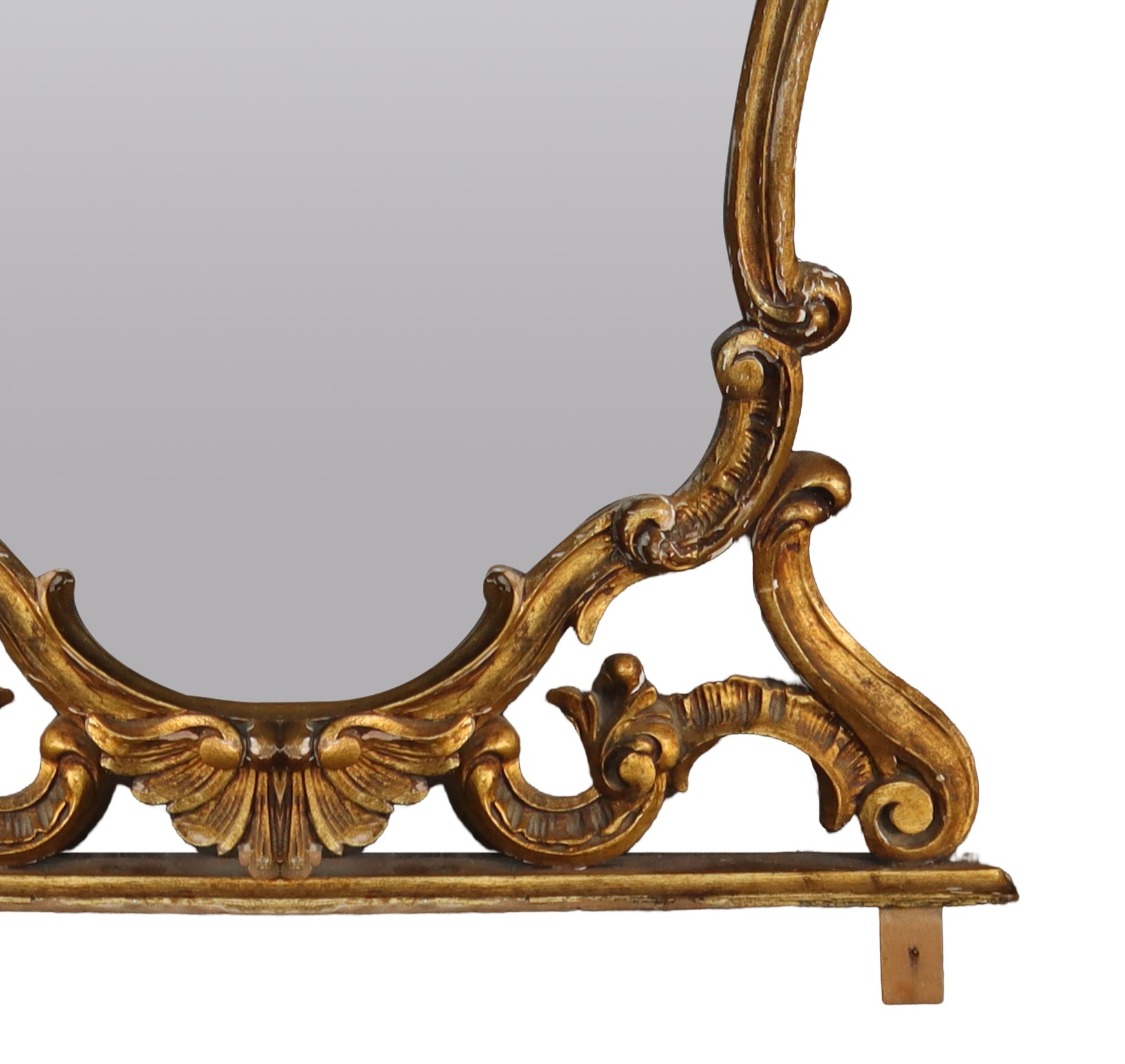 Specchiera in Legno Dorato. Presenti Cadute di Dorarura