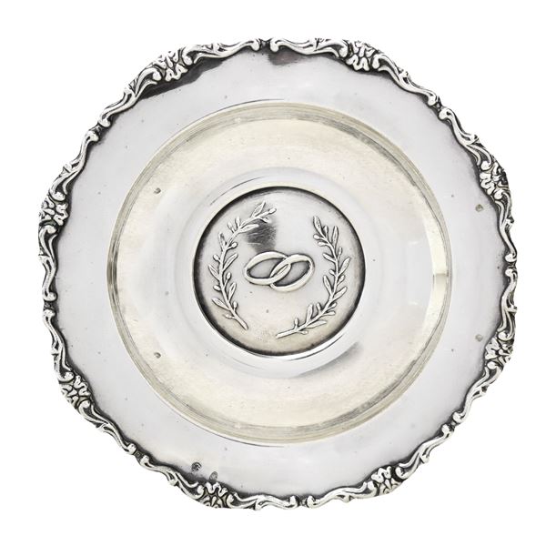 Sweet holder with rings in the center cm 20, g 120