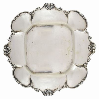 Vassoio in Argento Smerlato