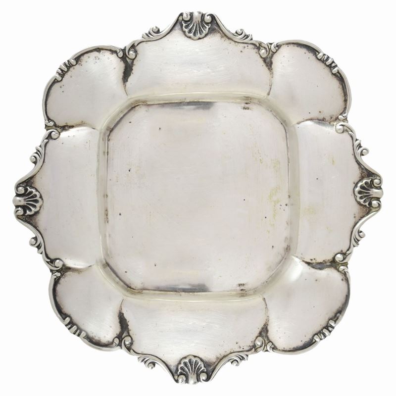 Vassoio in Argento Smerlato