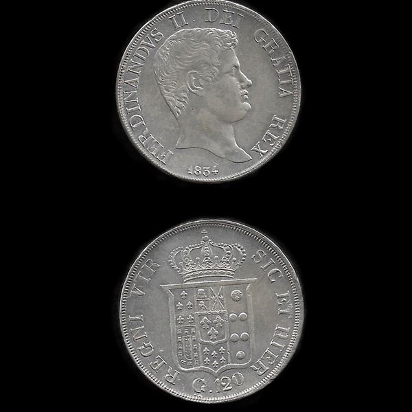 1834 Ferdinando II, 120 grana, Gigante-58. SPL