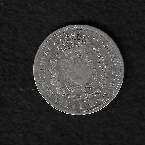 Carlo Felice ( 1821 - 1831) 2 Lire 1826, Torino. Ag. R. MB/BB.