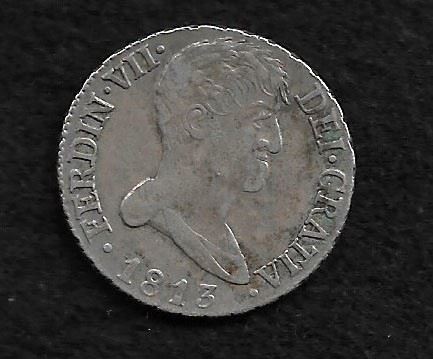 Ferdinand VII, 2 Reales 1813. BB.