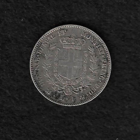 Vittorio Emanuele II (1849-1861) Una Lira 1860. M.Ag. NC. BB+