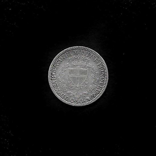 Carlo Felice (1821 1831) 50 centesimi 1830 , Torino. Ag. R.BB.