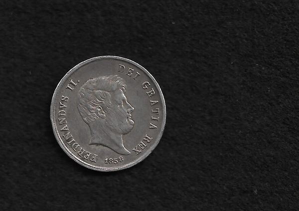 Ferdinando II, mezza piastra da 60 grana 1858 BB. Gig. 114