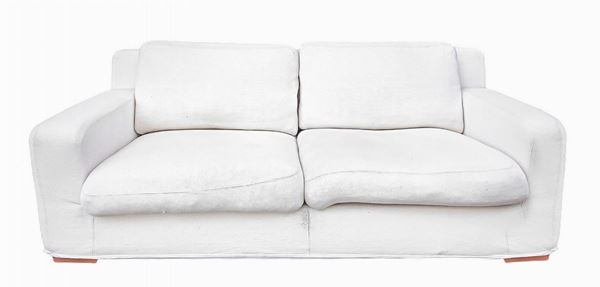 Arflex production sofa. Metal structure Foam padding covered in fabric in tones. Italy, White. Signs of use. H cm 74. ...