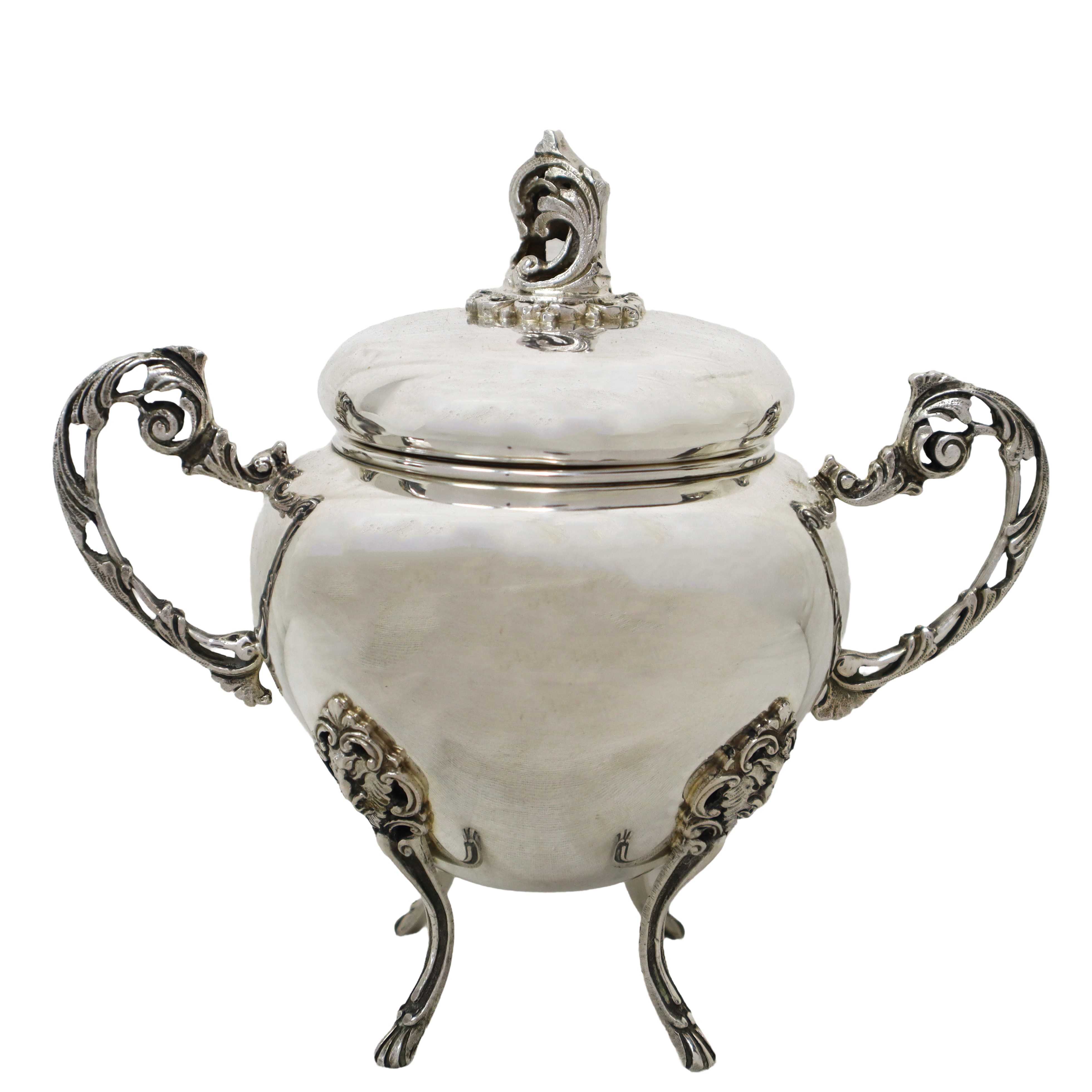 Servizio in argento composto da teiera, caffettiera, zuccheriera e lattiera