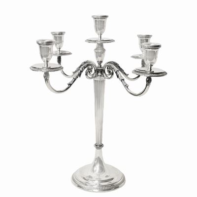 Candeliere in Argento a 5 Luci.