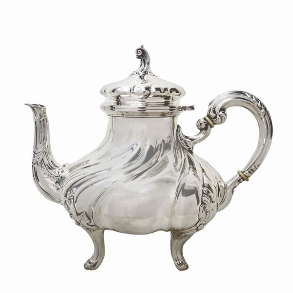 Silver teapot