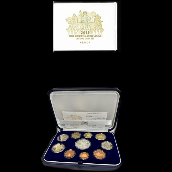 2011, series of legal tender coins in Proof packaging  - Auction Philatelic and Numismatic - Casa d'aste La Rosa