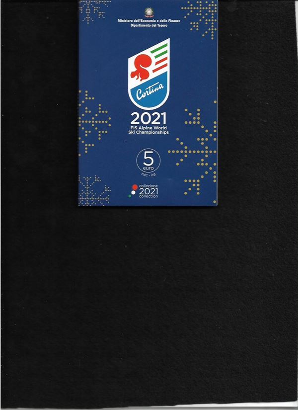 2021, 5 euro commemorativo "Cortina" , confezione Zecca UNC