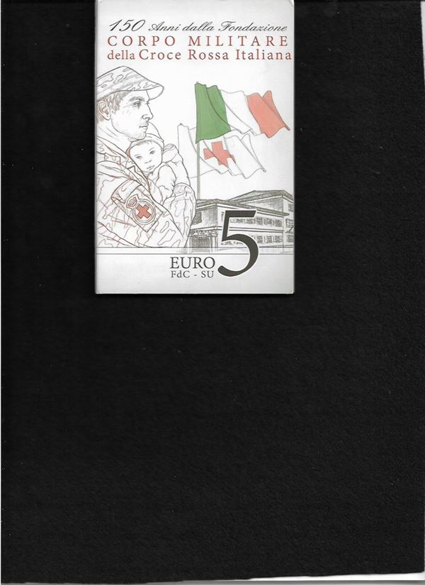 5 euro 150 Anni dalla fondazione del Corpo Militare della Croce Rossa  Italiana