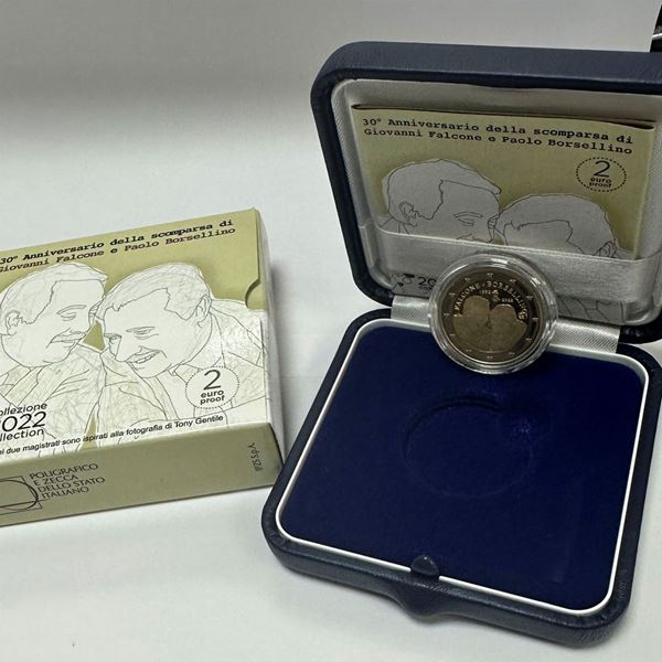 2022, 2 euro commemorativo "Falcone e Borsellino" , confezione Proof UNC