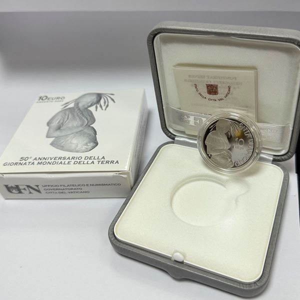 2020, 10 euro commemorativo "50° anniversario giornata mondiale della terra" , confezione Proof UNC