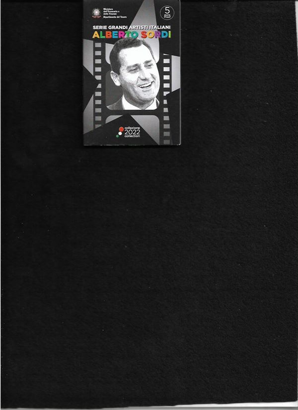 2022, 5 euro "Alberto Sordi", Confezione zecca UNC