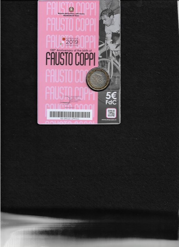 2019 Coin Card 5 euro fior di conio "Fausto Coppi"