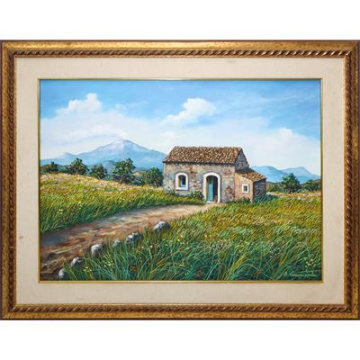 Primavera sull'Etna, olio su tela