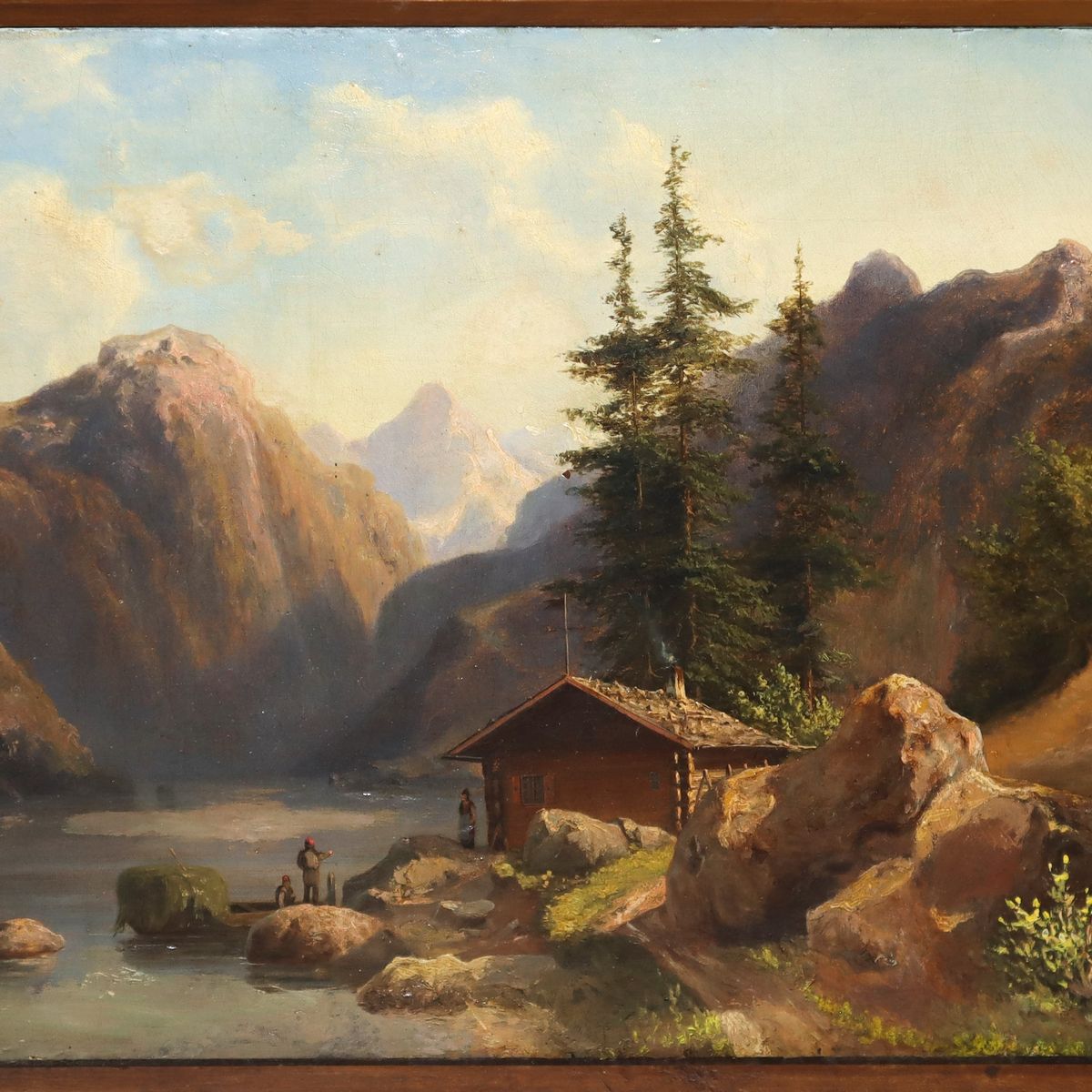 Paesaggio Fluviale con Montagne