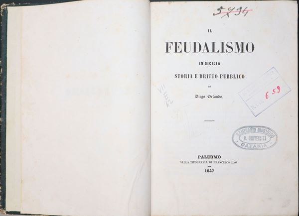 Il Feudalismo in Sicilia di Diego Orlando