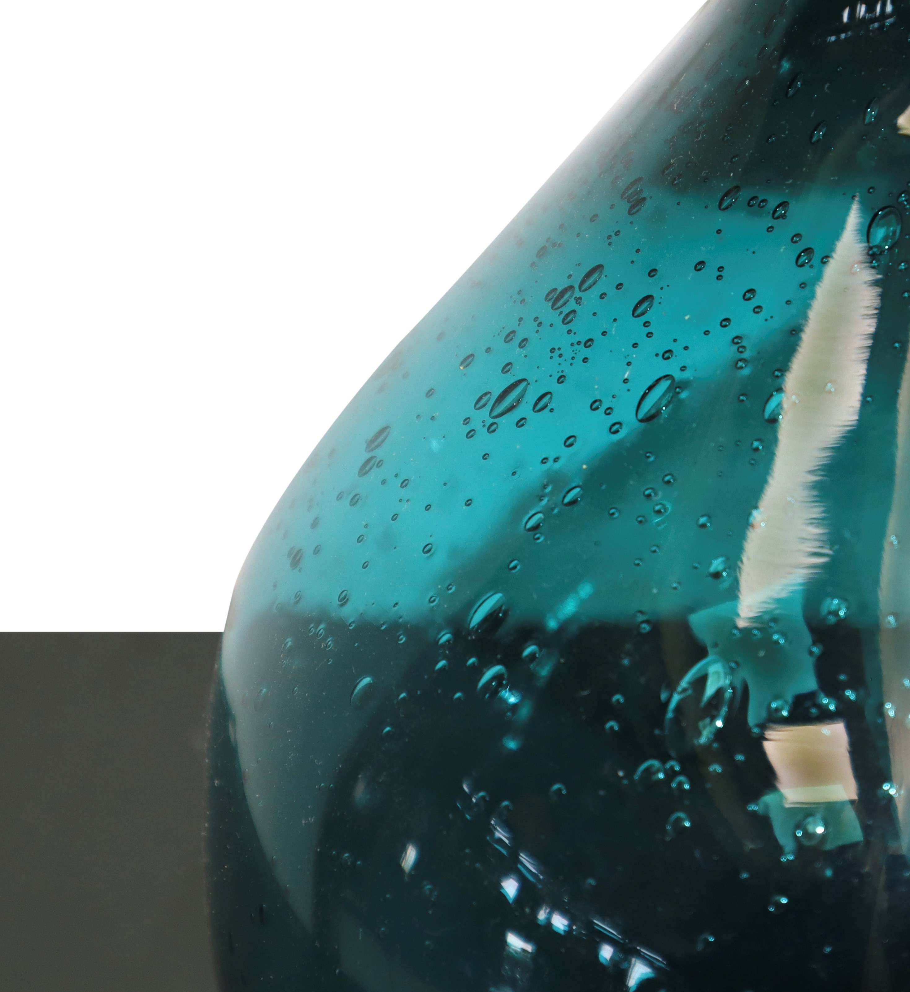 Vaso in vetro di Murano verde smeraldo