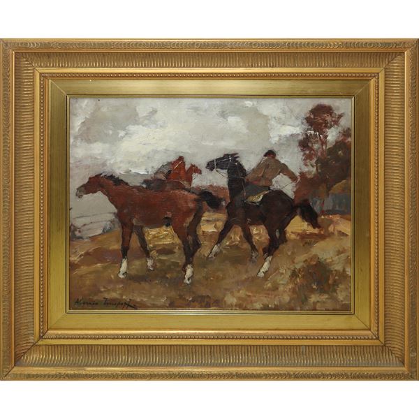 Scene with horses