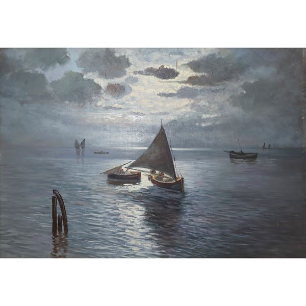 Naples, Fishermen in the moonlight