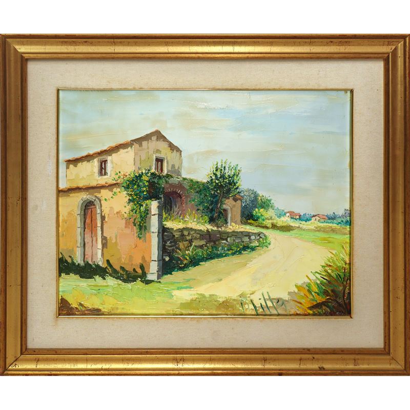 Strada di Campagna con Case