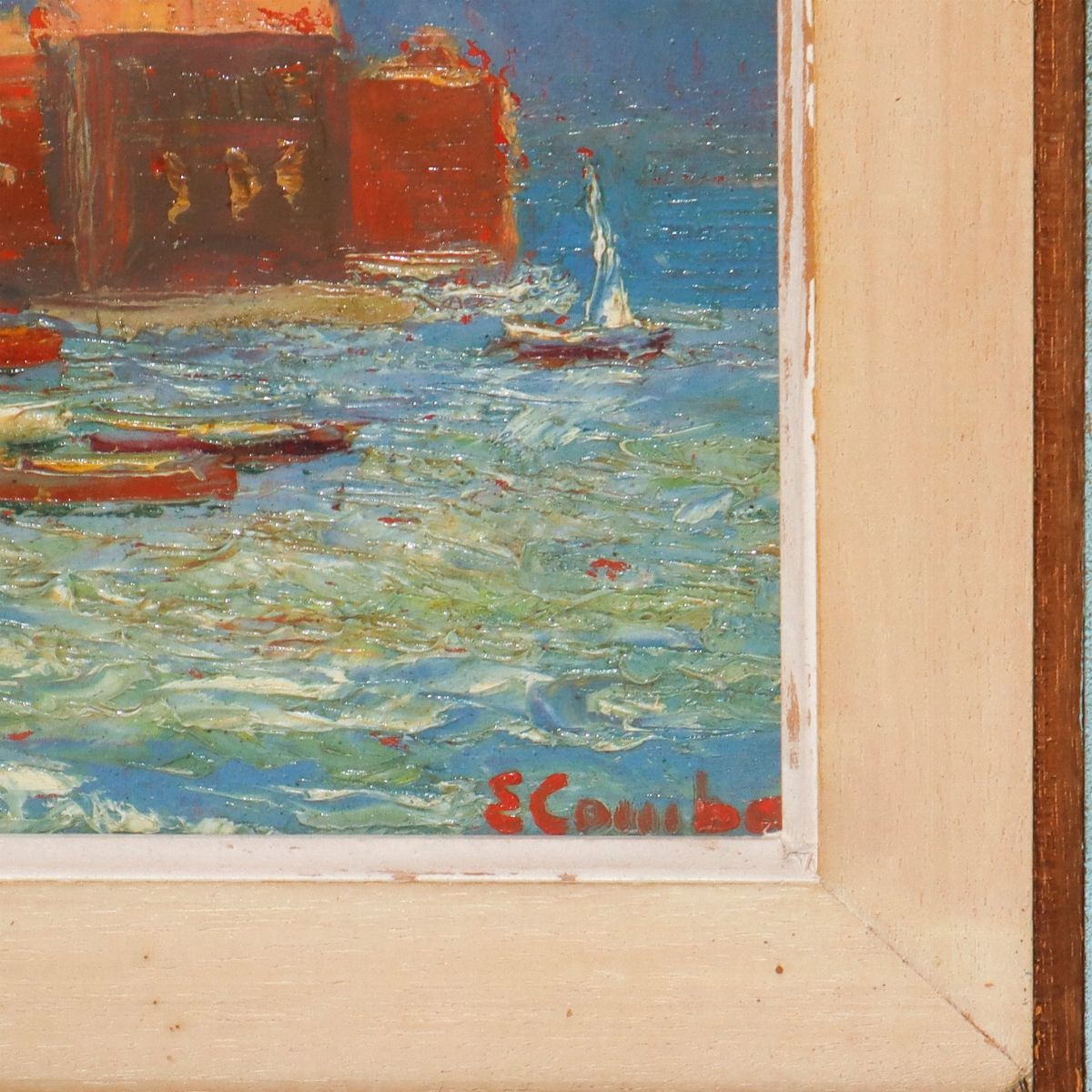 Emilio Comba - Coppia di Paesaggi, Portofino e Saint Tropez