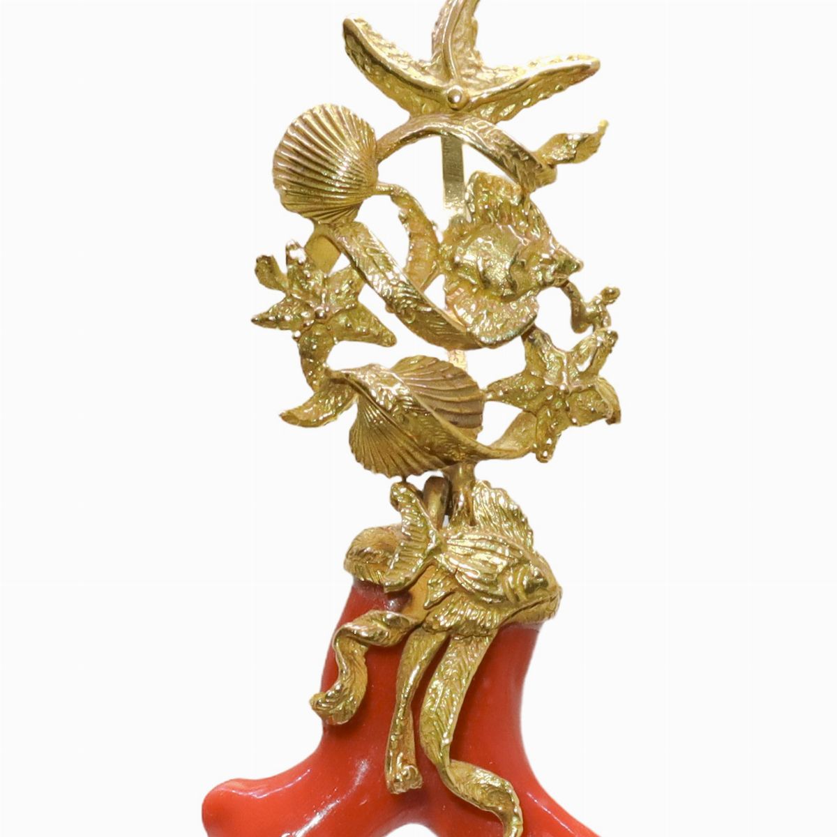 Pendentif in Corallo e Oro