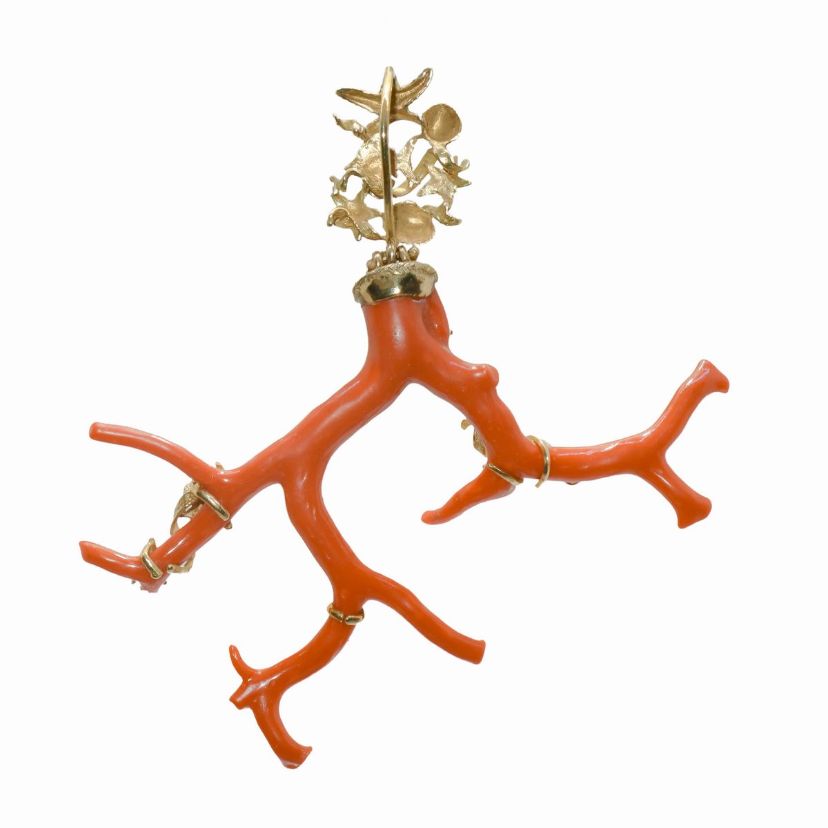 Pendentif in Corallo e Oro