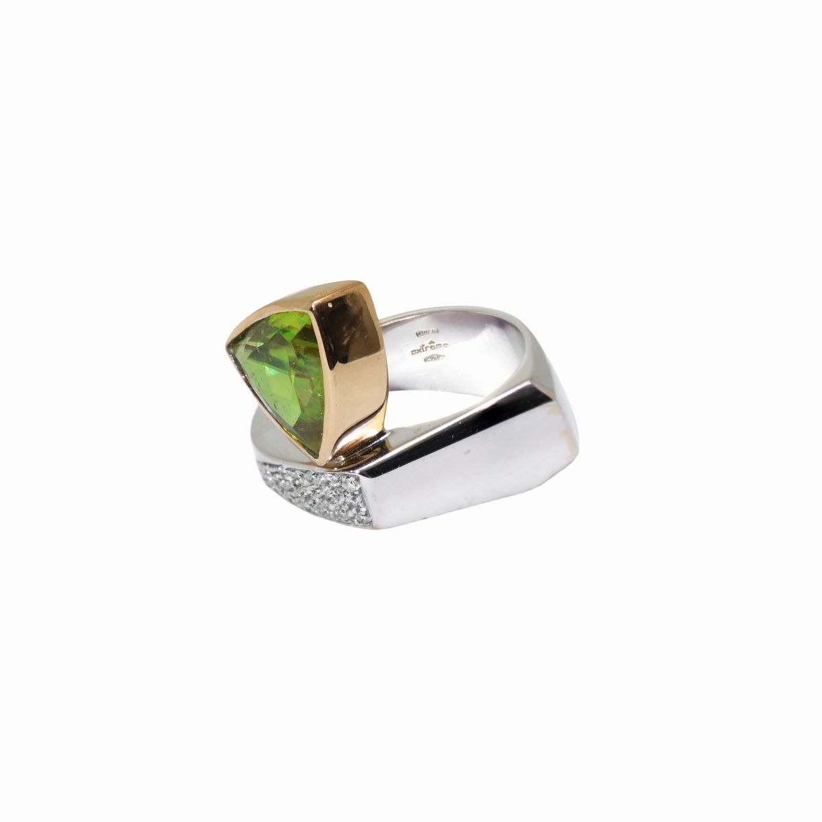 Anello in Oro Bianco e Giallo