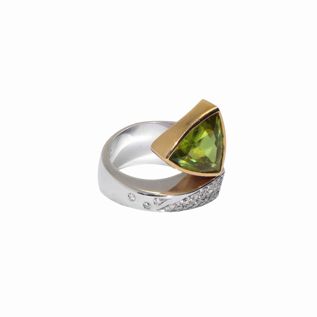 Anello in Oro Bianco e Giallo