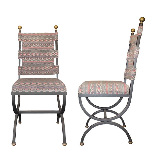 Pair of wrought iron chairs