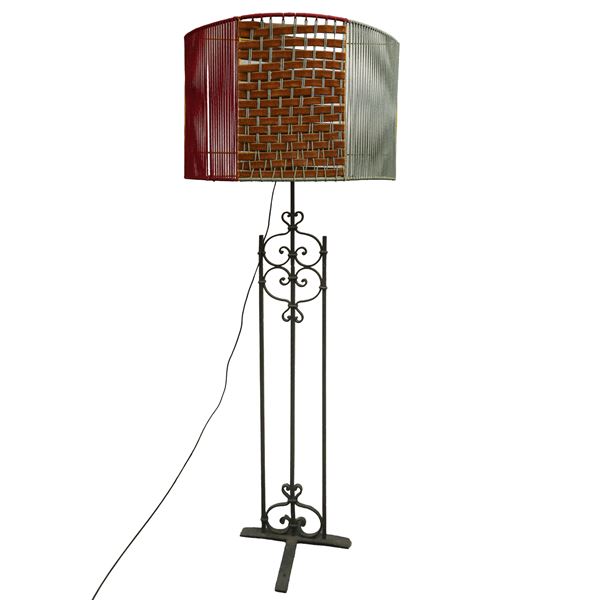 Wrought iron floor lamp