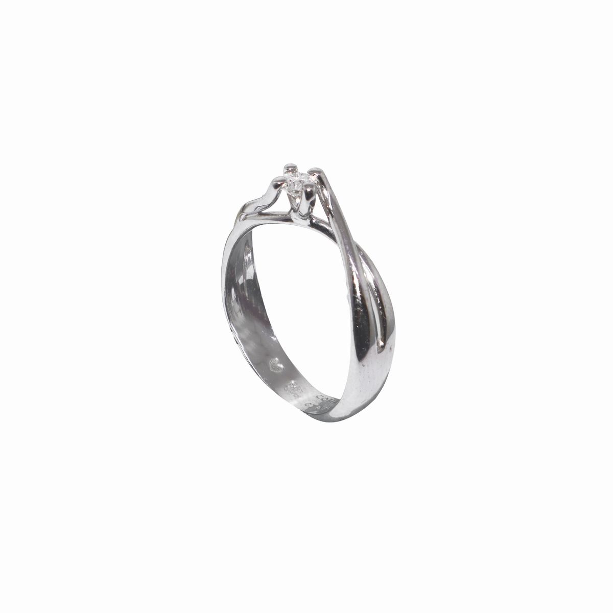 Anello in Oro Bianco Contrarie'