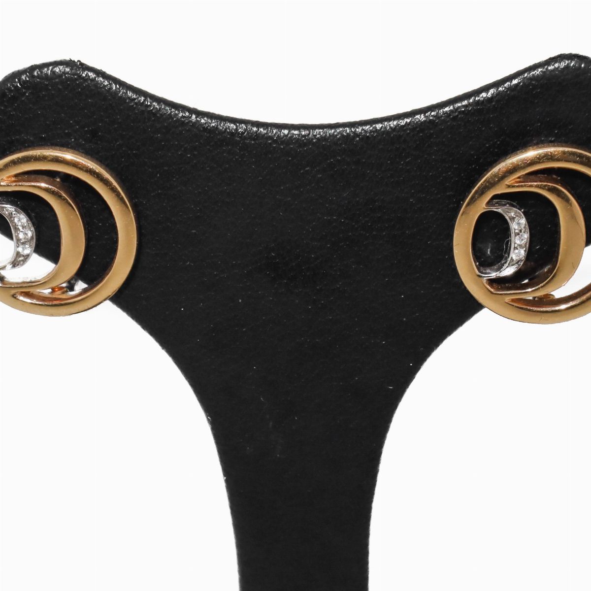 Orecchini in Oro Giallo e Bianco e Diamanti Serie Damianissima