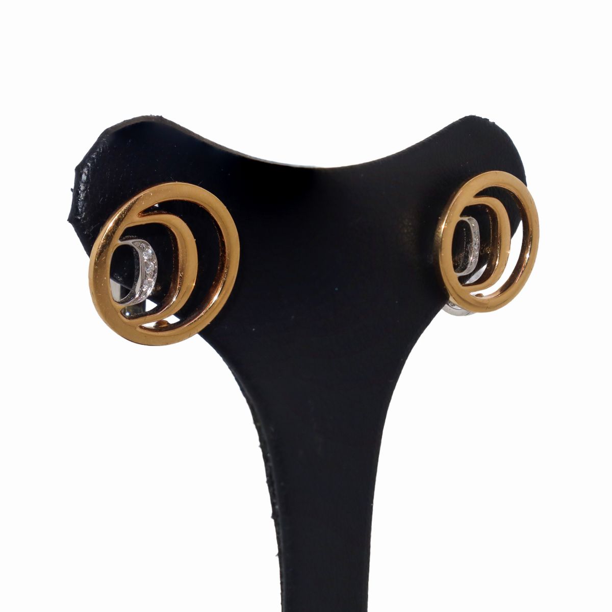 Orecchini in Oro Giallo e Bianco e Diamanti Serie Damianissima