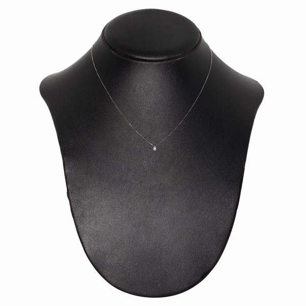 ViaVeneto - White gold necklace with light point