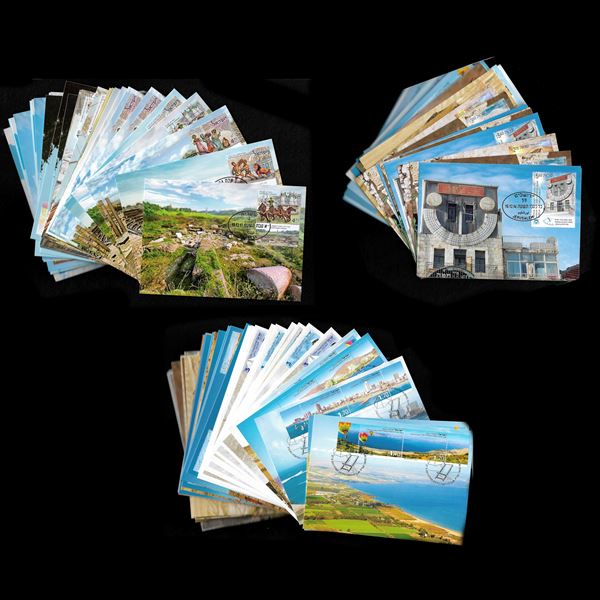 N°90 postcards with postage on the front on the first day of issue