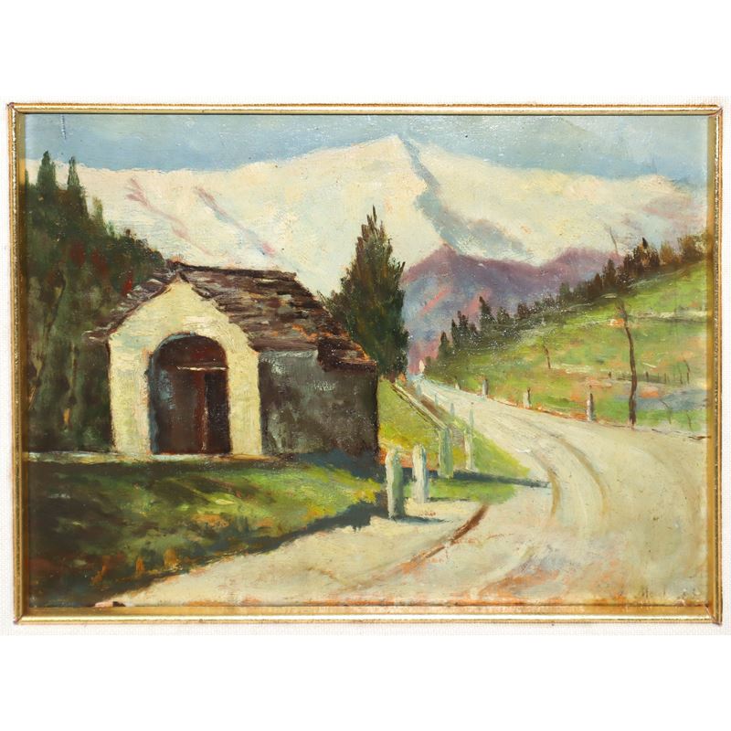 Paesaggio di Montagna con Casa