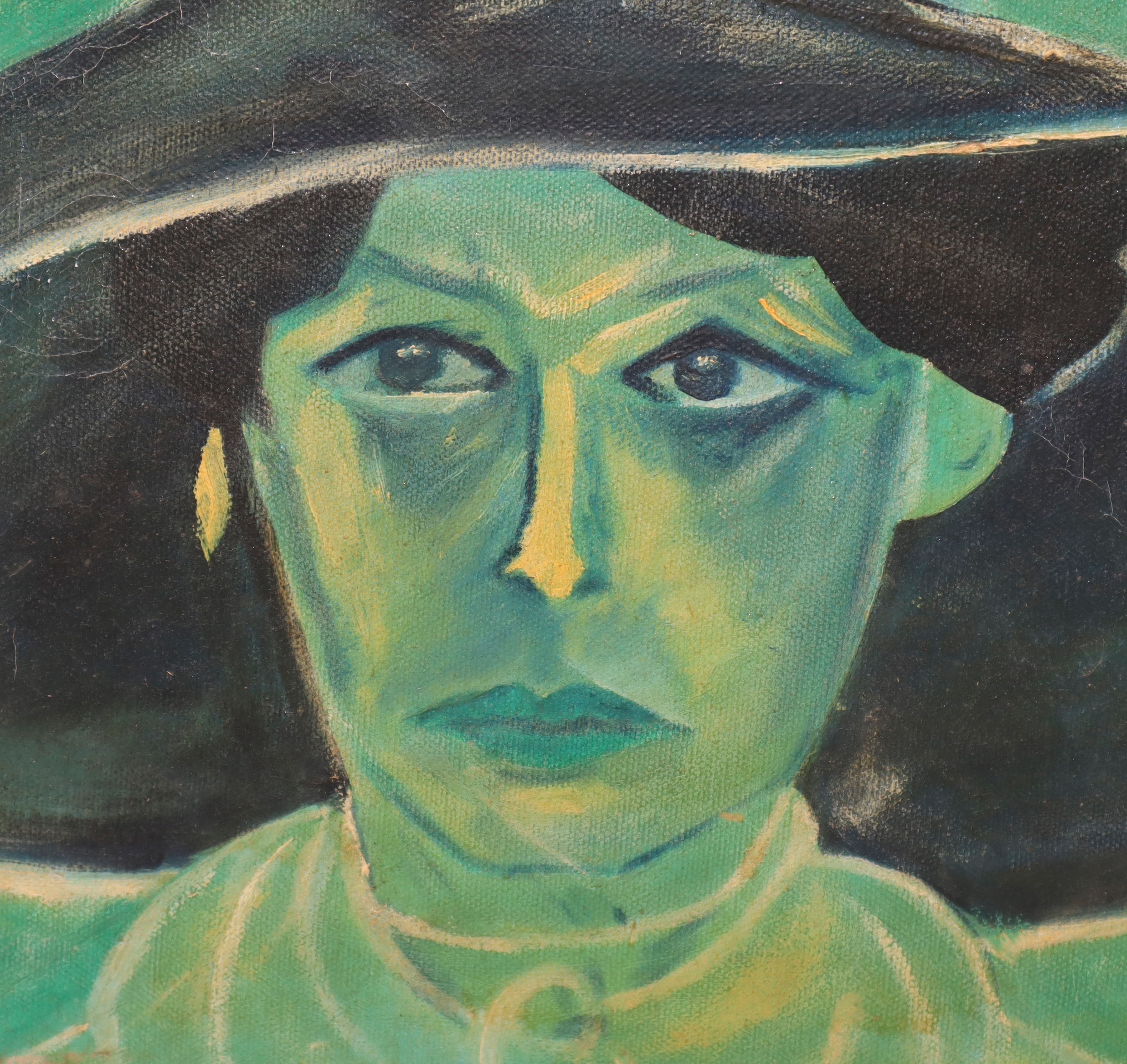 Donna con Cappello Nero