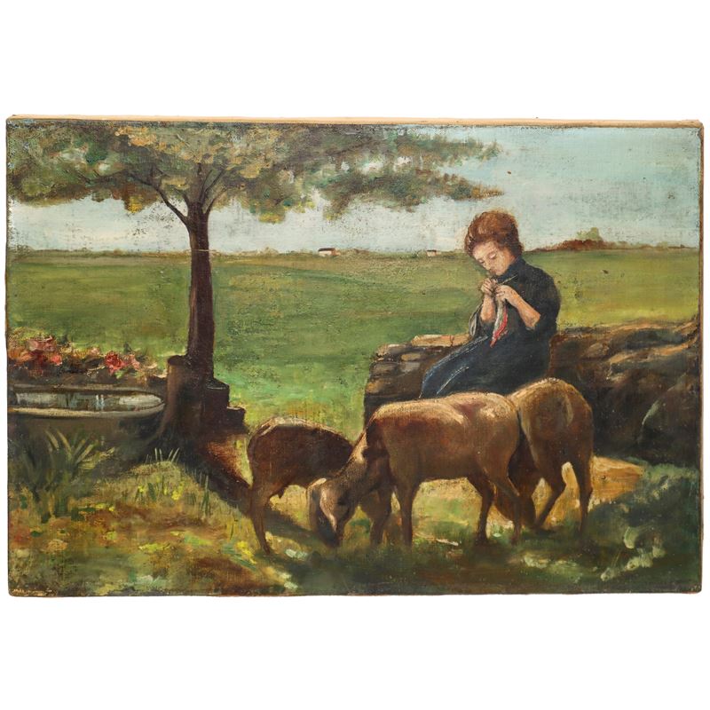 Paesaggio con Ragazza che Aguglia