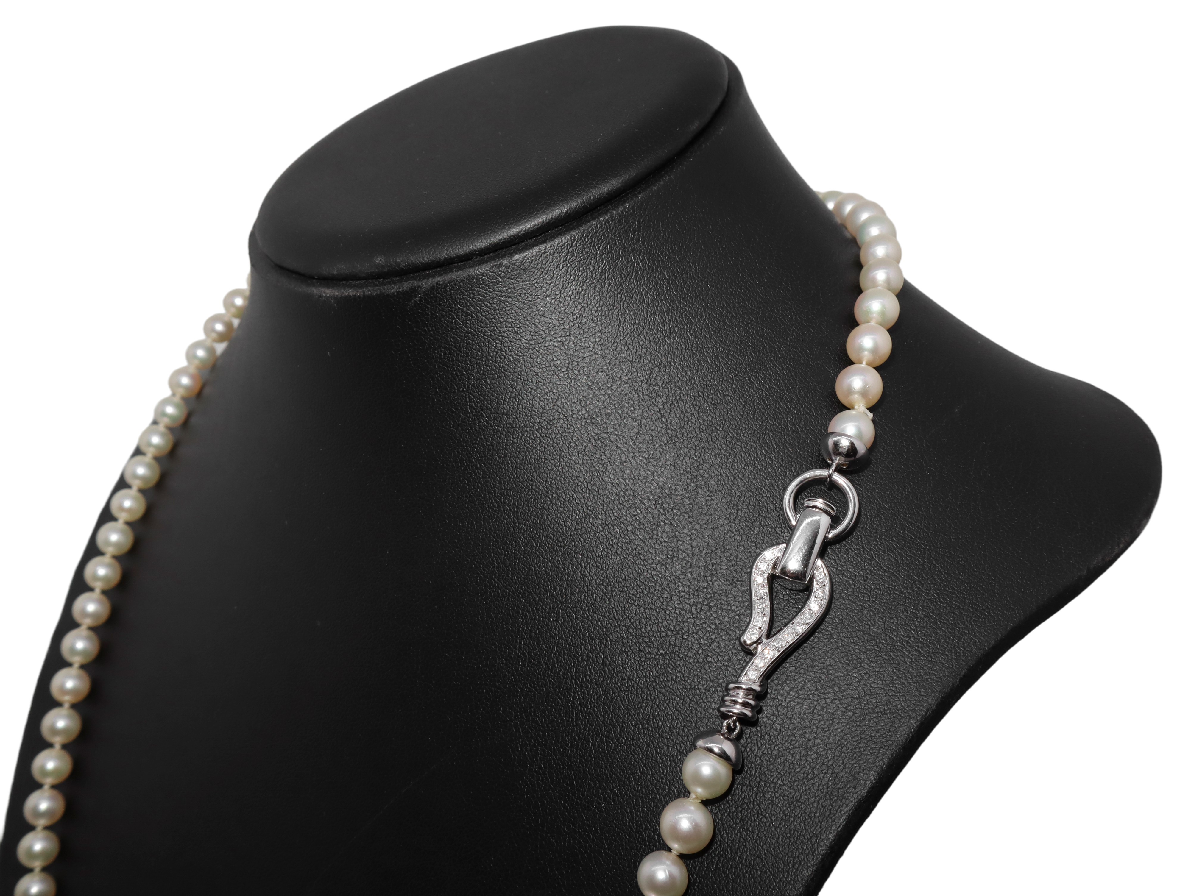 Collana in Perle Coltivate con Susta in Oro Bianco e Brillanti