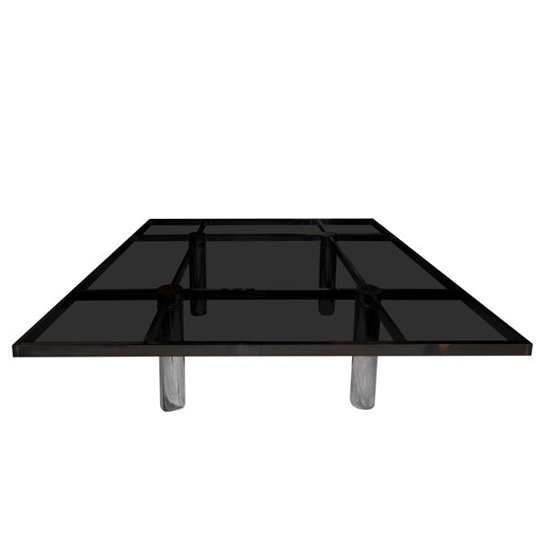 Afra e Tobia Scarpa per Gavina - Chrome and glass coffee table, by Gavina Andrè