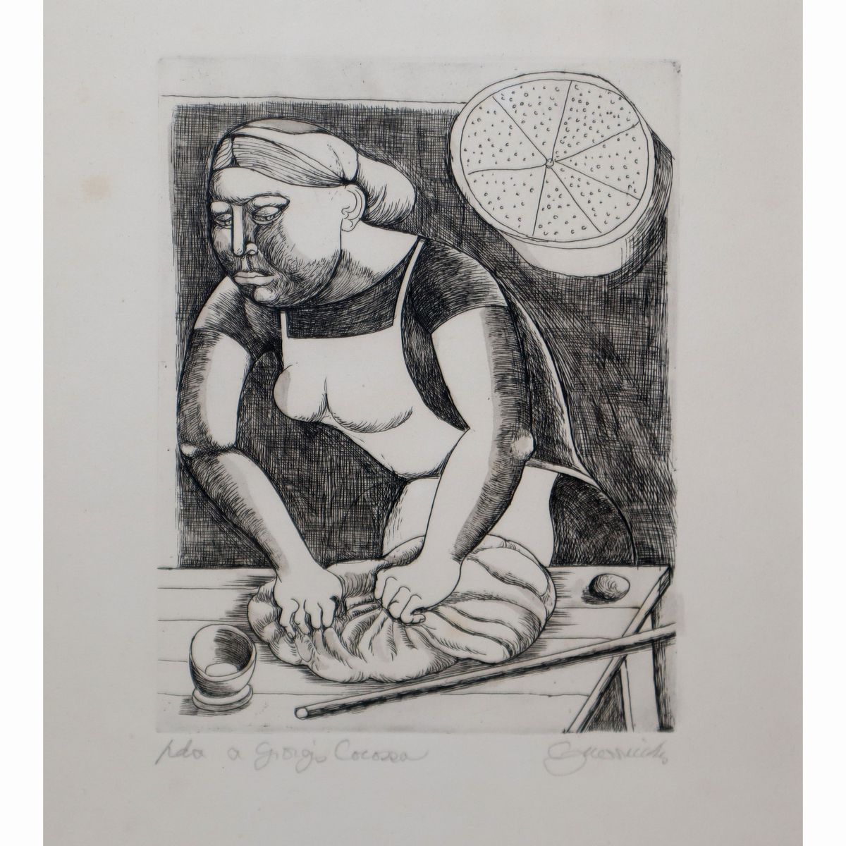 Luigi Guerricchio - Donna che Impasta la Farina