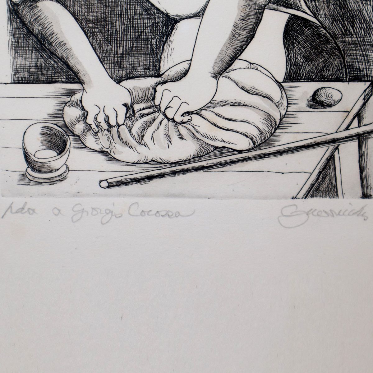Luigi Guerricchio - Donna che Impasta la Farina