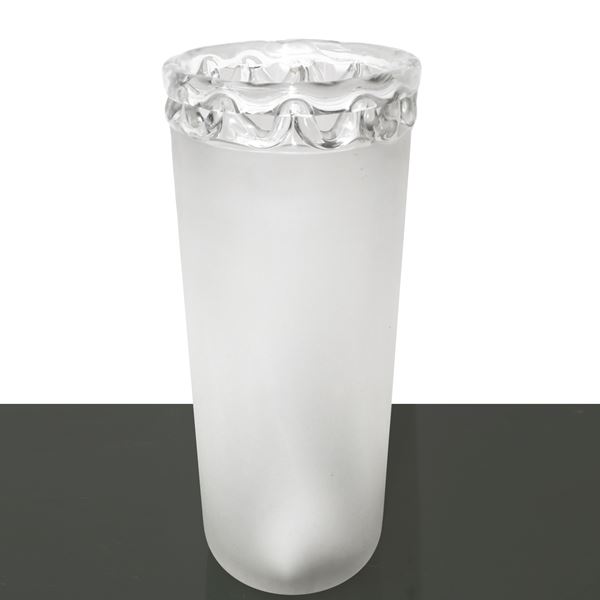 Satin glass vase