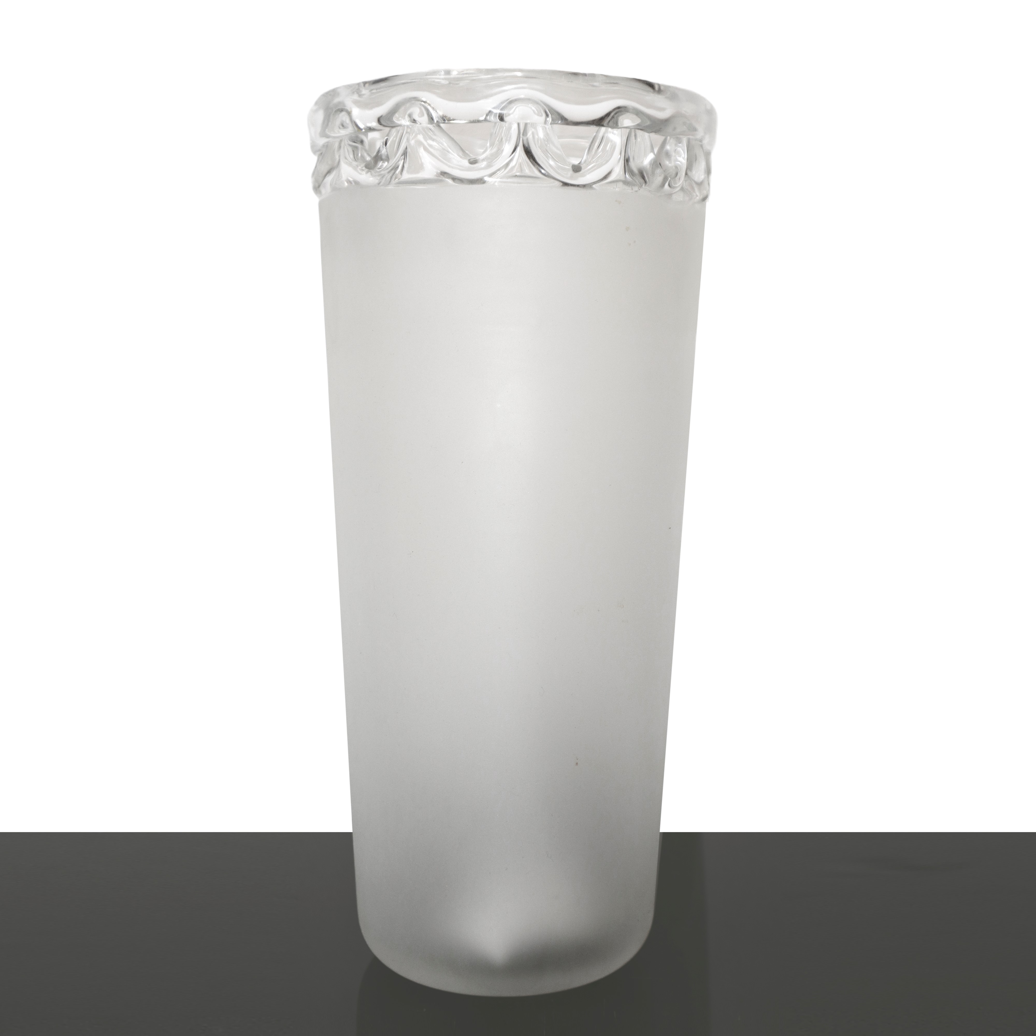 Vaso in vetro satinato